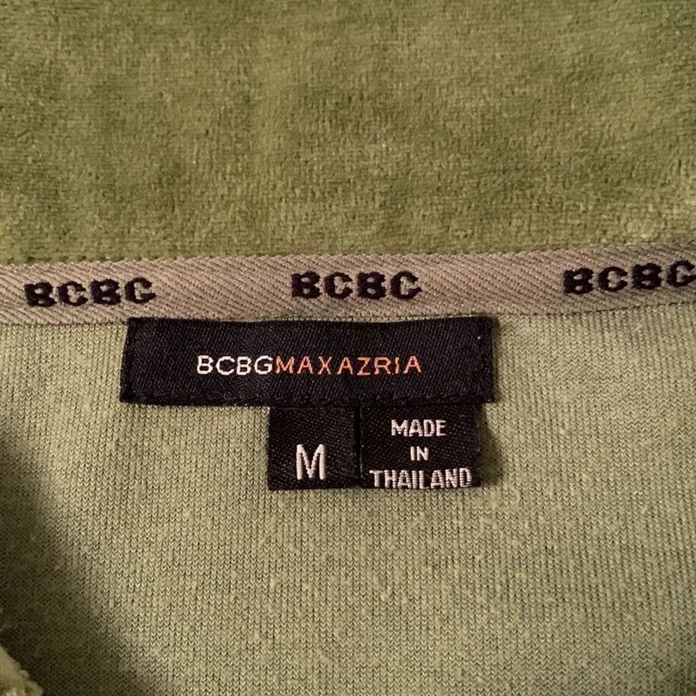 BCBG Maxazria Green Velour Suit Jacket Size M - Picture 12 of 16